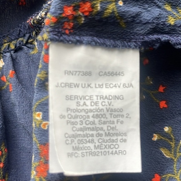 Madewell Silk Stanza Ruffle Hem Top Moonless
Ditsy Floral Blouse Shirt 100% Silk - Picture 3 of 7